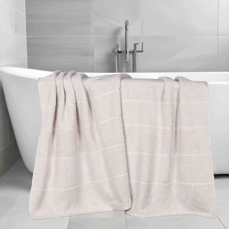 Set of 2 Smart Twist Viscose Cotton Blend Bath Sheet Towels image number 1
