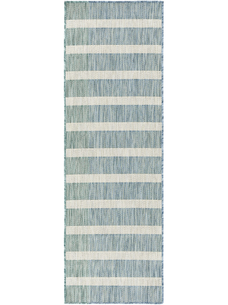Positano POS03 Aqua/Ivory 2'2" x 10' Rug image number 0