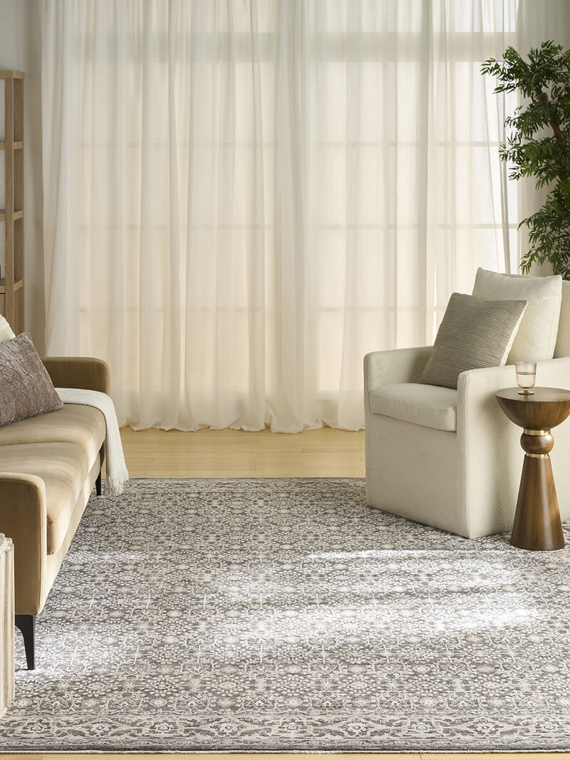 Shadows SHW04 Charcoal/Ivory 9' x 12' Rug