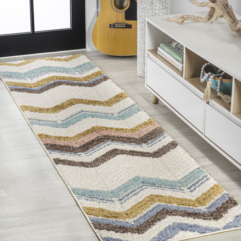 Elin Chevron High-Low Area Rug