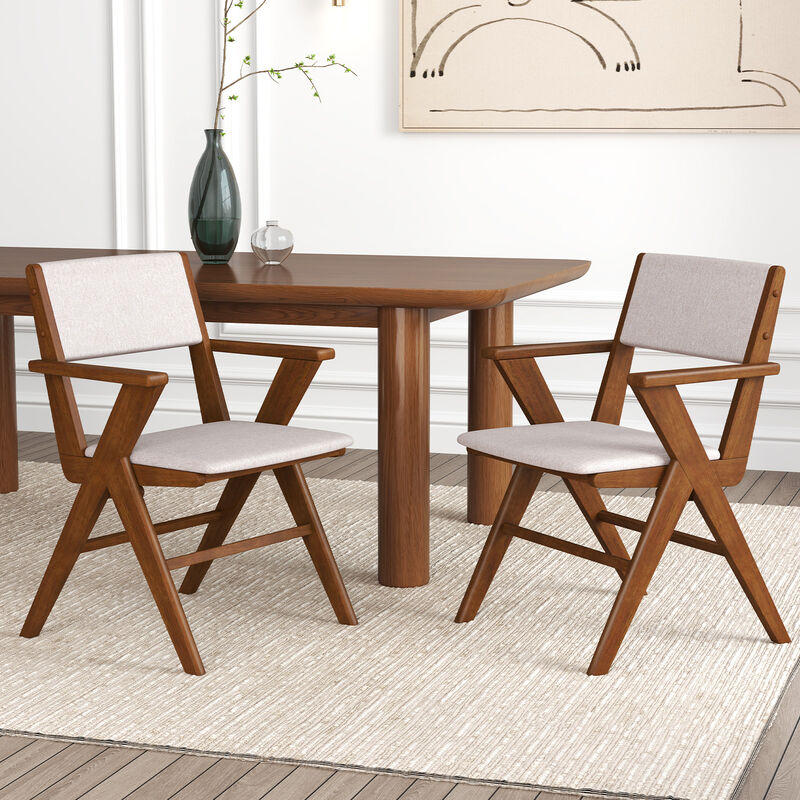 Set of 2 Dining Chairs for Comfortable Seating in Kitchen or Dining Room