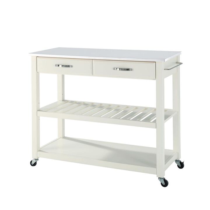 Crosley Furniture Stone Top Kitchen Prep Rolling Cart