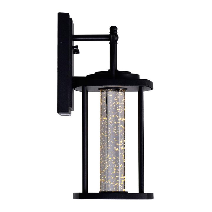 CWI Lighting Greenwood LED Outdoor Black Wall Lantern