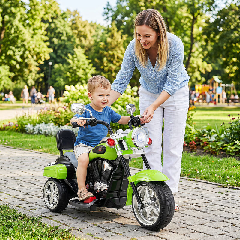 6V Toddler Electric Ride-On Bike with 3 Wheels, Horn and Front Headlight image number 7