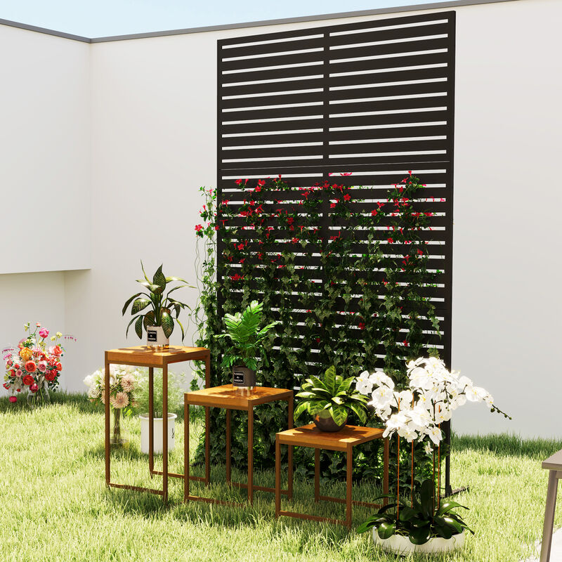 Hivvago Outdoor Privacy Fence Panel with Climbing Trellis image number 7