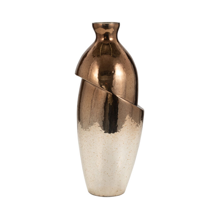 Glass 19" Abstract Vase