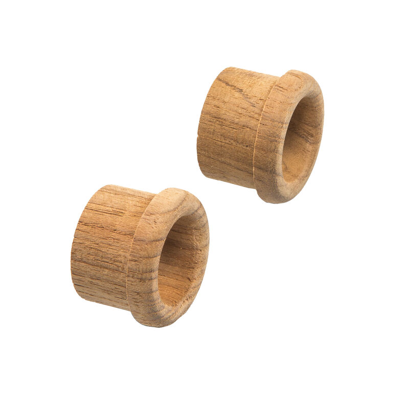 HomeRoots Set of Two Brown Wood Open Circle Drawer Pull Knobs image number 4