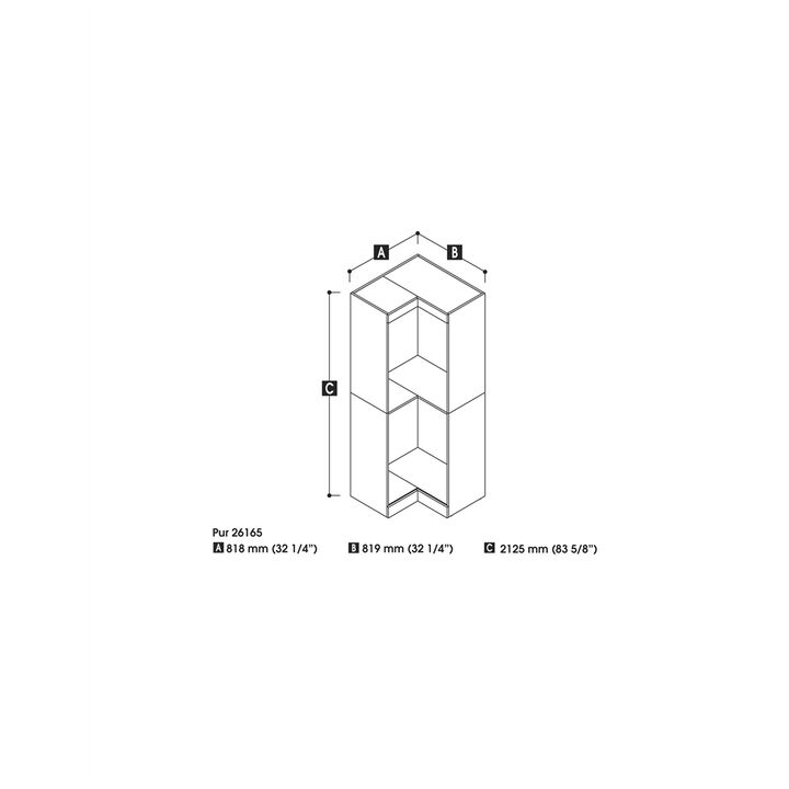 Bestar Pur Corner storage unit in White