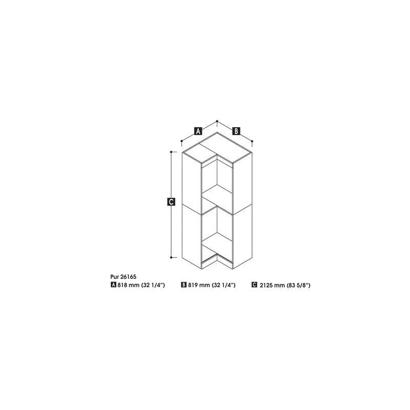 Bestar Pur Corner storage unit in White