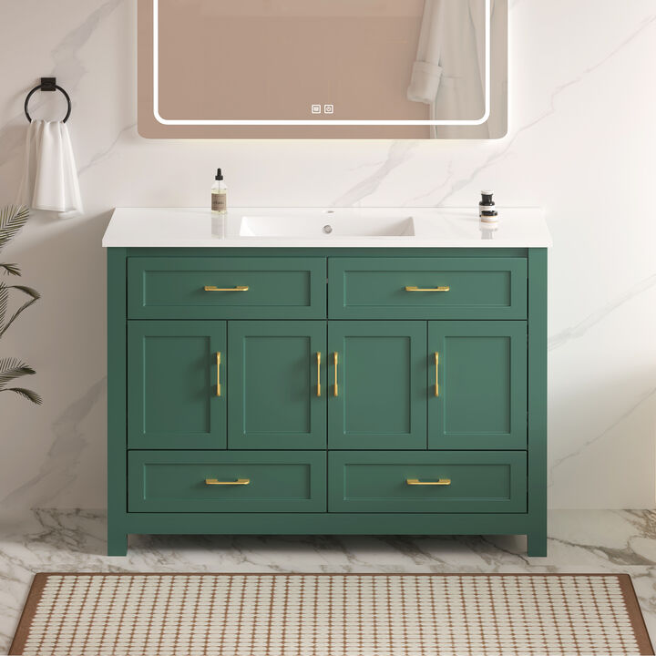 Nafvas 48" Bathroom Vanity with Resin sink