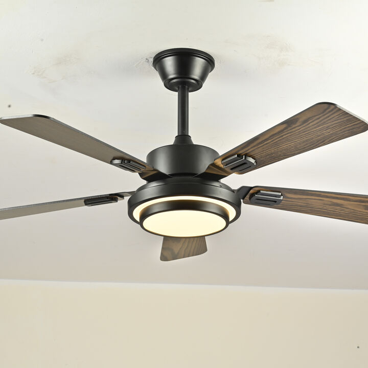 ELEMENT ACE 42 Inch Plywood Blade Ceiling Fan with Dimmable LED Light, Quiet DC Motor 6 Adjustable Speed Levels, Reversible Function for Living Room Bedroom Office Patio Indoor Use
