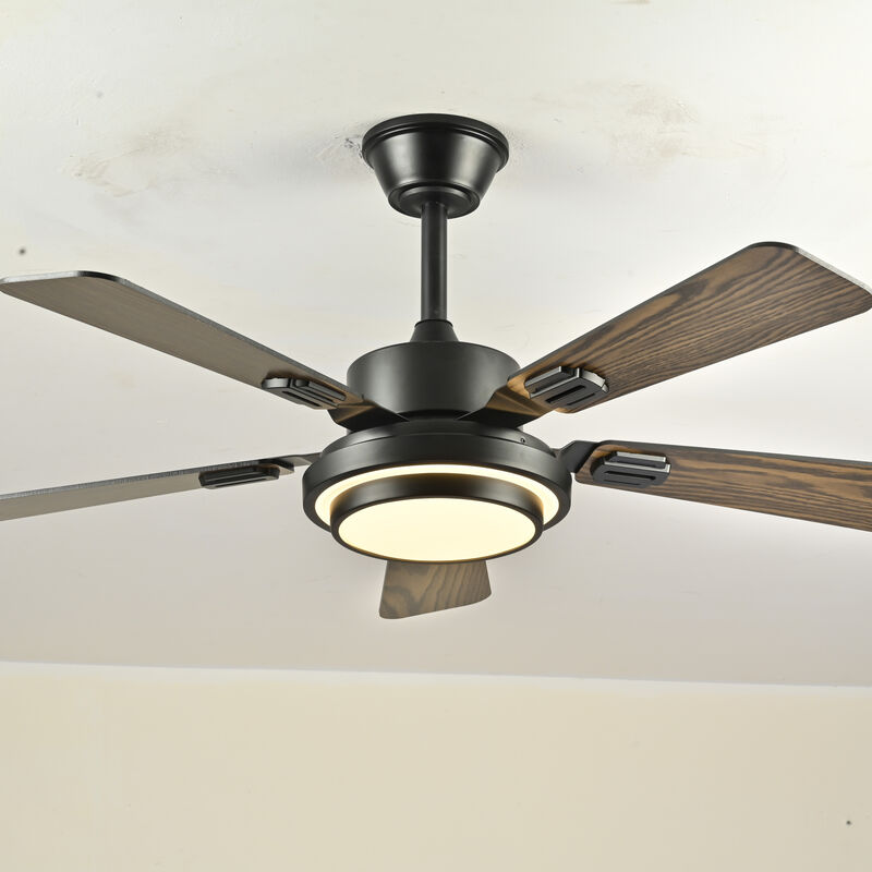 ELEMENT ACE 42 Inch Plywood Blade Ceiling Fan with Dimmable LED Light, Quiet DC Motor 6 Adjustable Speed Levels, Reversible Function for Living Room Bedroom Office Patio Indoor Use image number 1