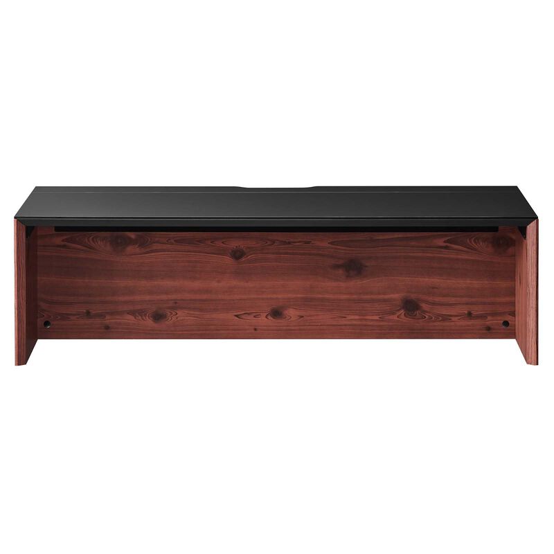 Modway EEI-6207-BLK-CHE Kinetic 49" Wall-Mount Office Desk, Black Cherry image number 2