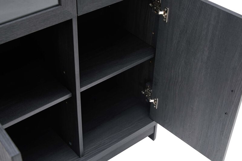 Jodie Dark Gray Bookcase (Set of 2)