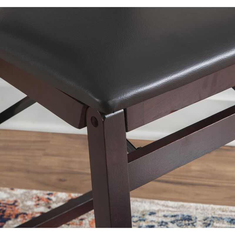 Linon Triena 24 In Pad Back Folding Counter Stool