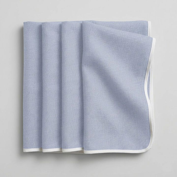 Linen Dinner Napkins Set of 4 for Dining Table Decor, 20 x 20 Inch - Kensington