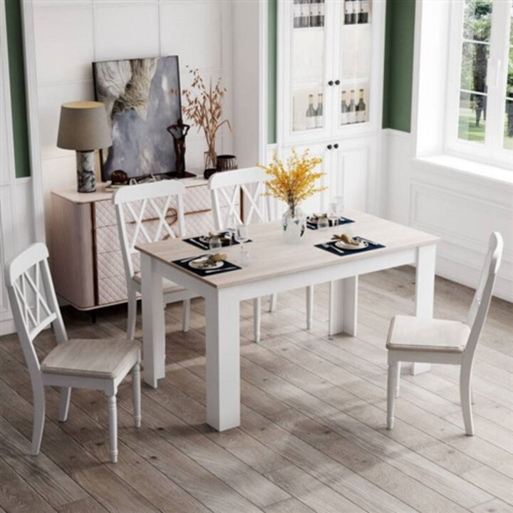 Modern Wooden Finish Table &ndash; Use as Kitchen Dining Table or Computer Desk