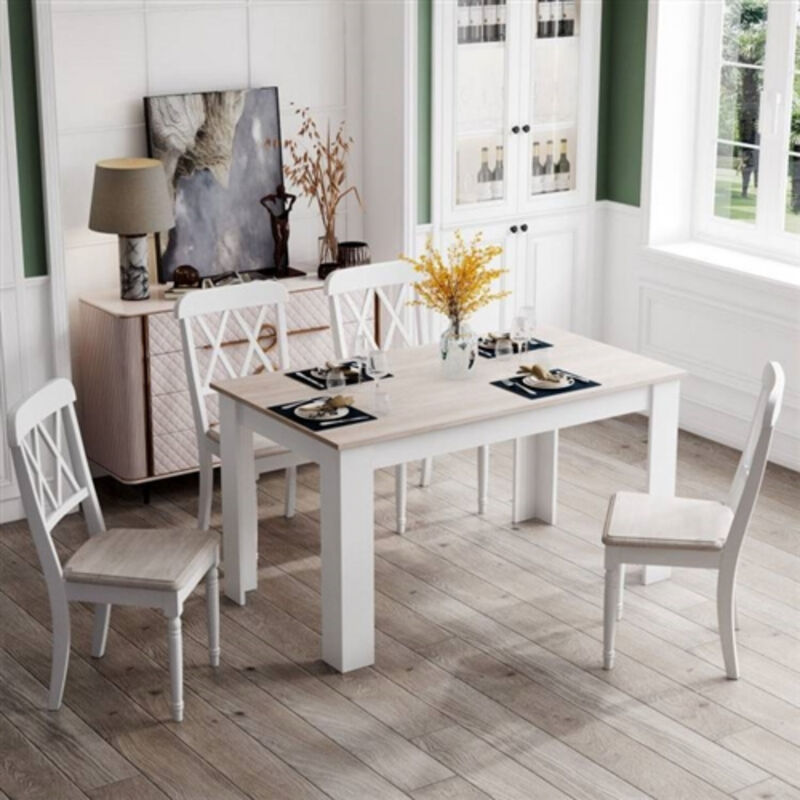 Modern Wooden Finish Table &ndash; Use as Kitchen Dining Table or Computer Desk