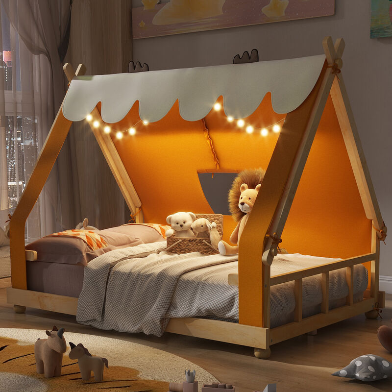 Merax Kids' Adventure Cabin Bed with Detachable Tent image number 3