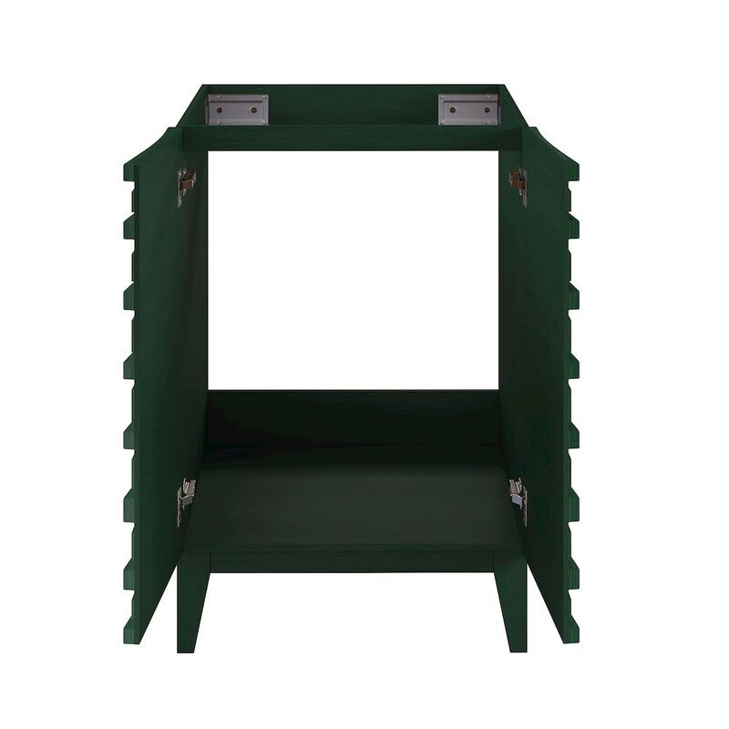 Cascade 24" Freestanding Bathroom Vanity Cabinet without Top in Green Oak image number 3