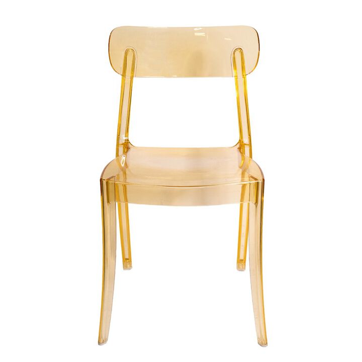 Set of 1 Commercial Seating Products Grace Chair in gold made of Polycarbonate