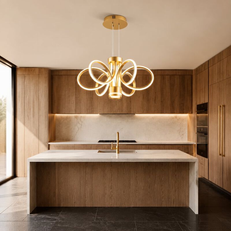 ELEMENT ACE Modern Farmhouse LED Ceiling Chandelier Hanging Light for Dining Rooms, Kitchen Islands, Foyers & Home Living Spaces image number 2
