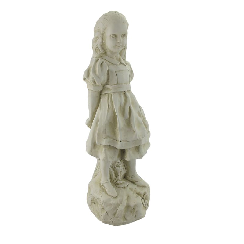 19 Inch Alice In Wonderland Museum White Garden Statue image number 0