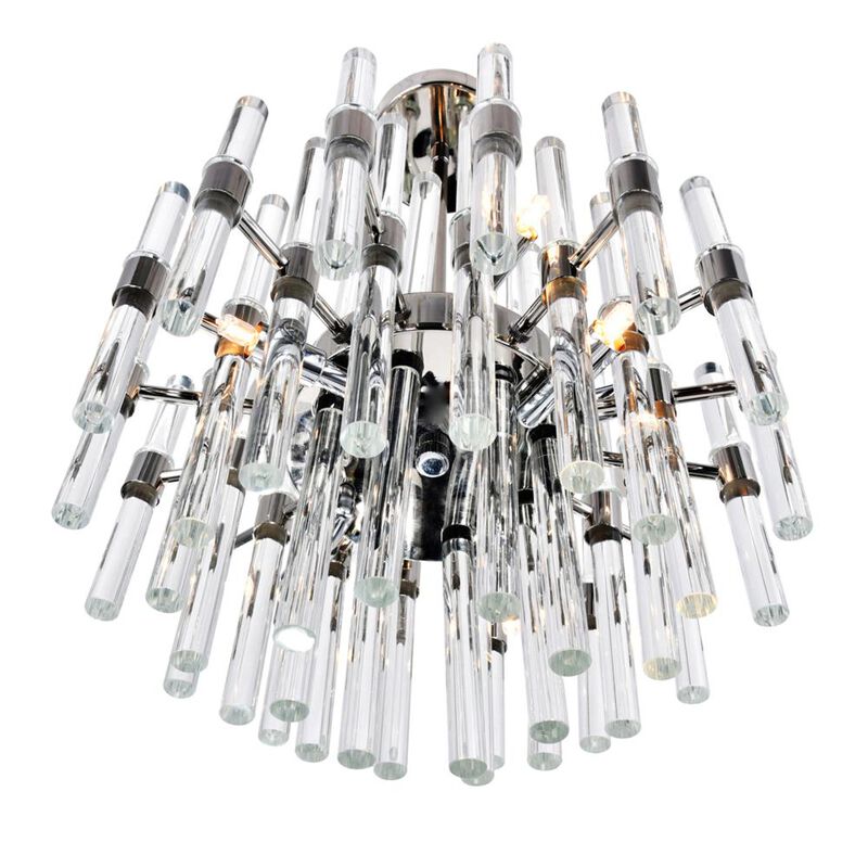 Miroir 8 Light Chandelier With Polished Nickel Finish