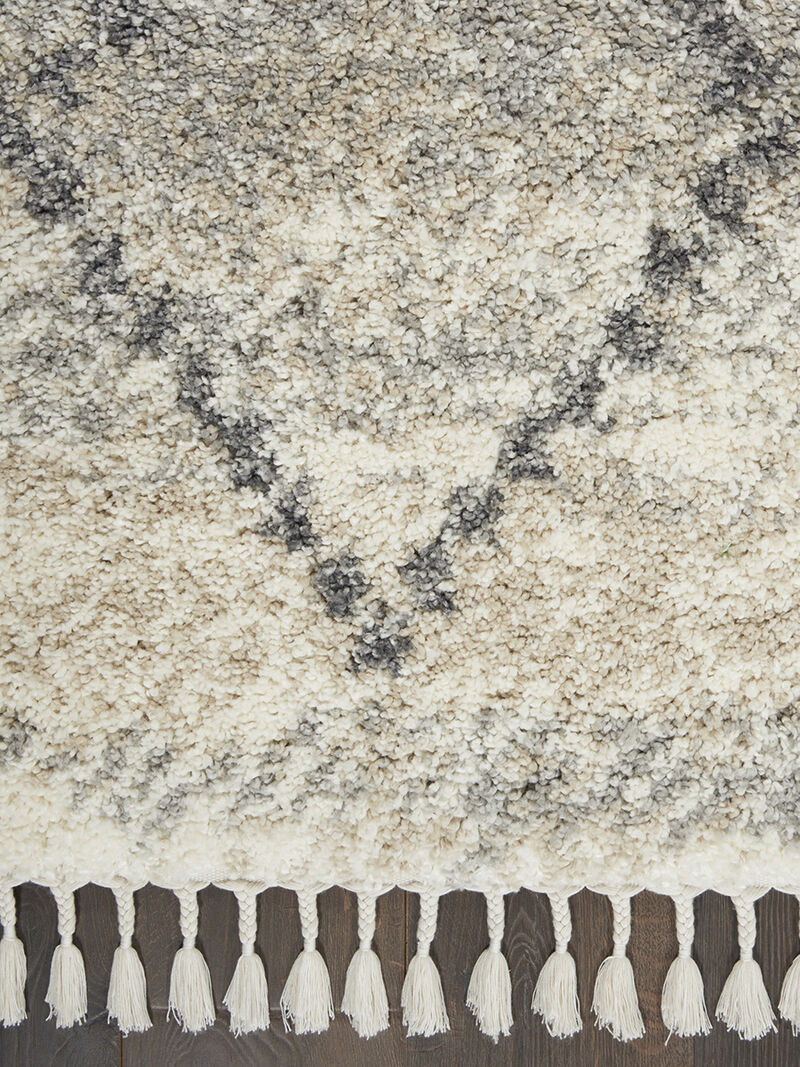 Oslo Shag OSL01 Ivory/Gray 5'3" x 7'9" Rug