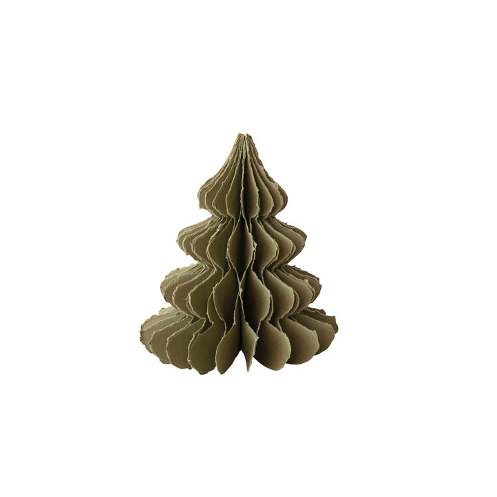 Olive Recycled Paper Honeycomb Tree