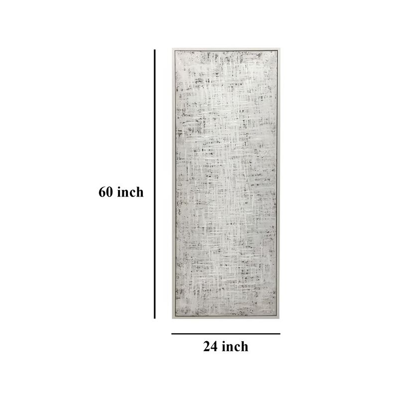 Axon Wall Art Decor, Distressed Gray Framed Painting Canvas, 24 x 60 image number 4