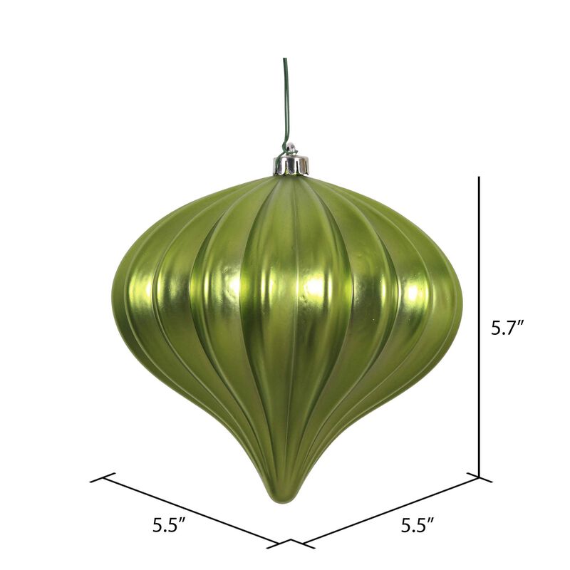 Vickerman 5.7" Lime Matte Onion Christmas Ornament, UV Treated, Set of 3 image number 2