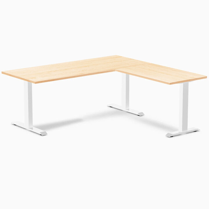 Desky Zero Hardwood L-Shape Office Desk