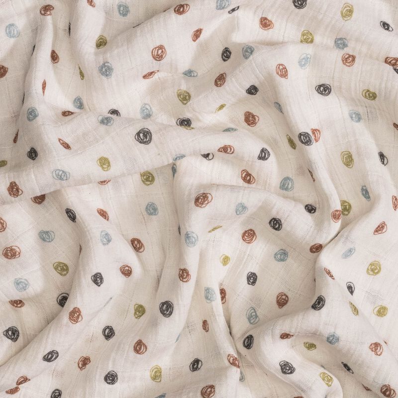 Charlie 2-pc. Farmhouse Tractor/Dot Muslin Swaddle Set image number 2