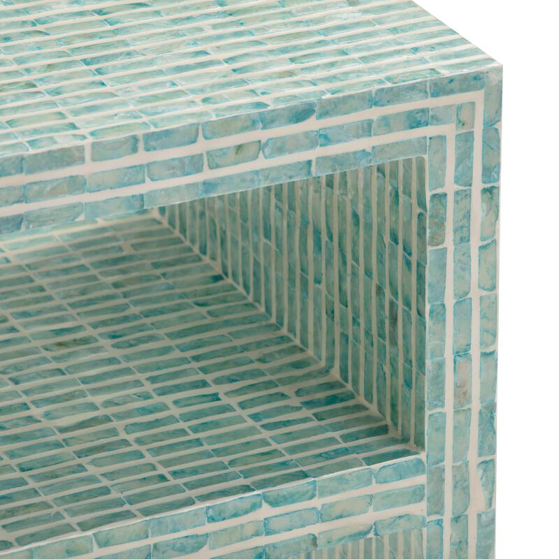 Tov Furniture Derry Blue Capiz Shell Nightstand image number 5