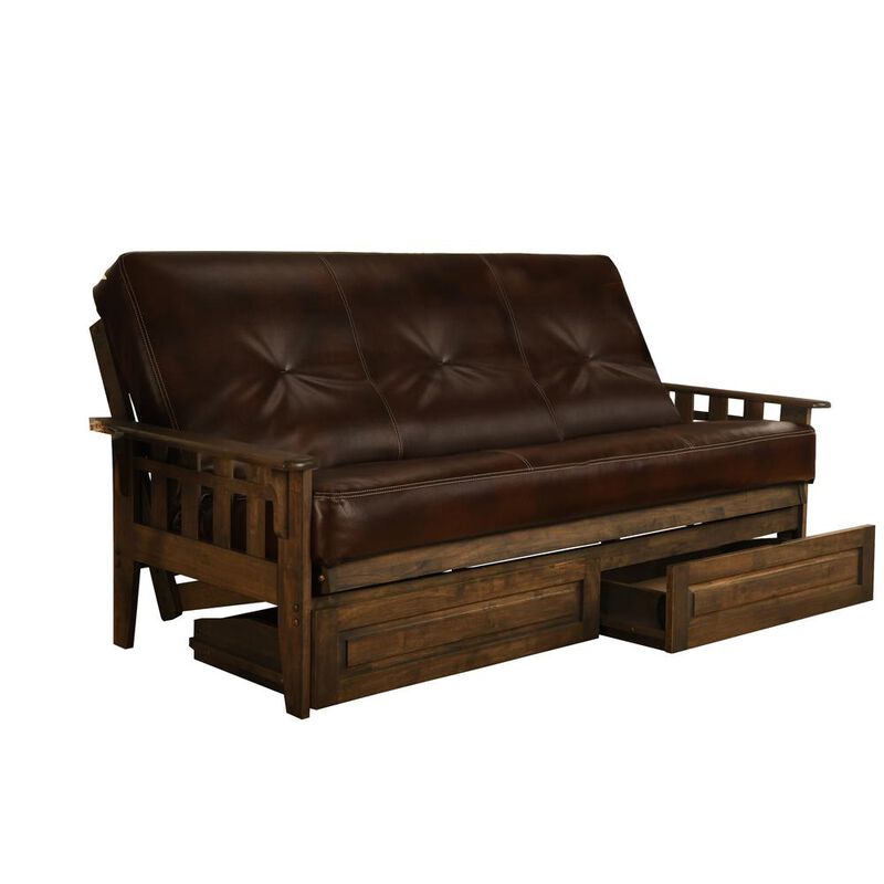 Tucson Frame-Rustic Walnut Finish-Oregon Trail Java Mattress image number 1