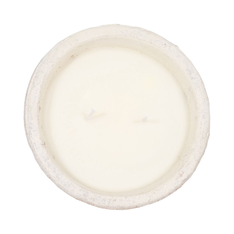 6" 14 Oz Sea Salt & Lemon Bowl Candle, White image number 5