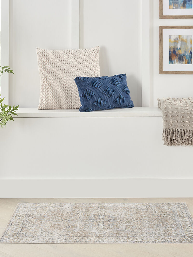 Astra Machine Washable ASW12 Beige 3'3" x 5' Rug