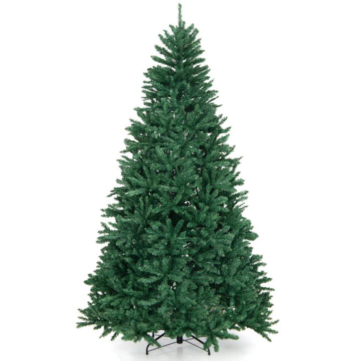 Hivvago 7.5 Feet Artificial Christmas Tree with Folding Metal Stand