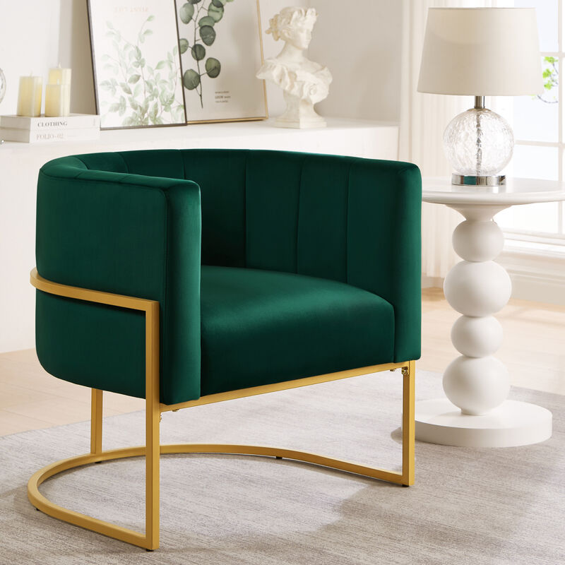 Streamdale Velvet Accent Chair with Mid Century Charm