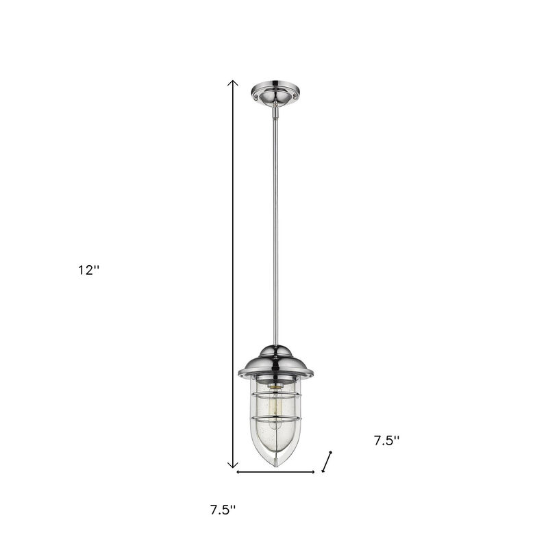 Hivvago Silver Teardrop Shape Pendant Light