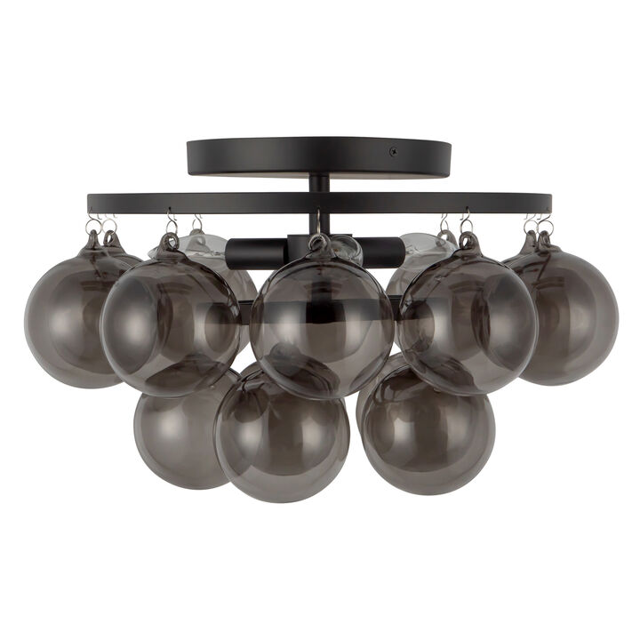Faye 18 in Semi Flush Mount with Glass