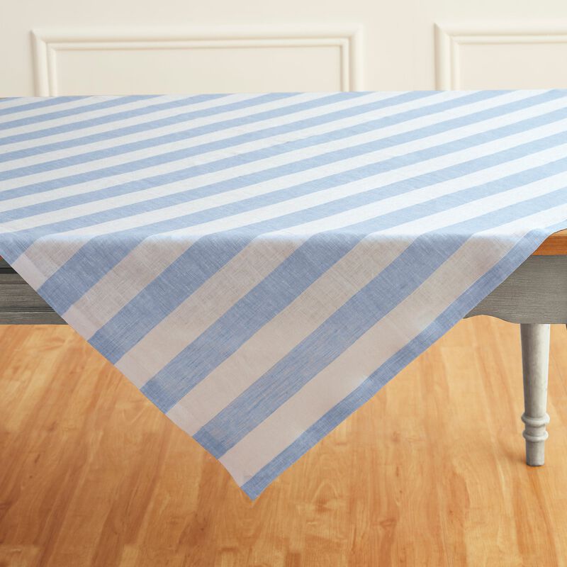 Christmas Linen Table Throw - Cabana Stripe, Solino Home