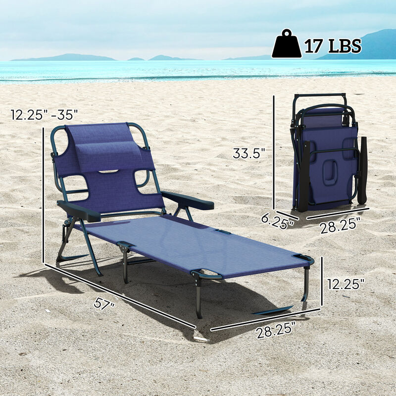 Hivvago Adjustable Reclining Patio Lounge Chair image number 2