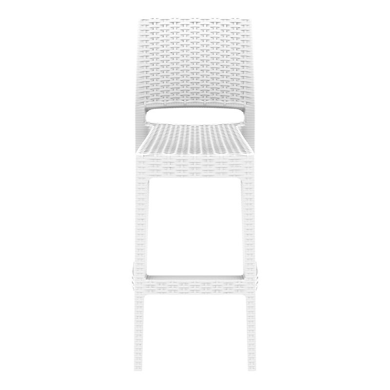 42.5" Coffee Brown Wickerlook Patio Bar Stool