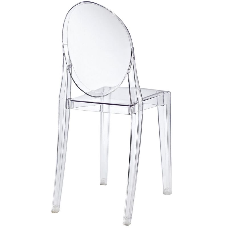 Clear Casper Dining Chairs Set of 4-Benzara
