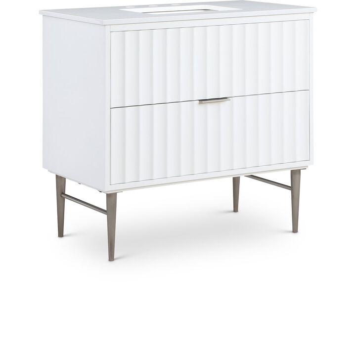 Meridian Furniture Modernist White Bathroom Vanity