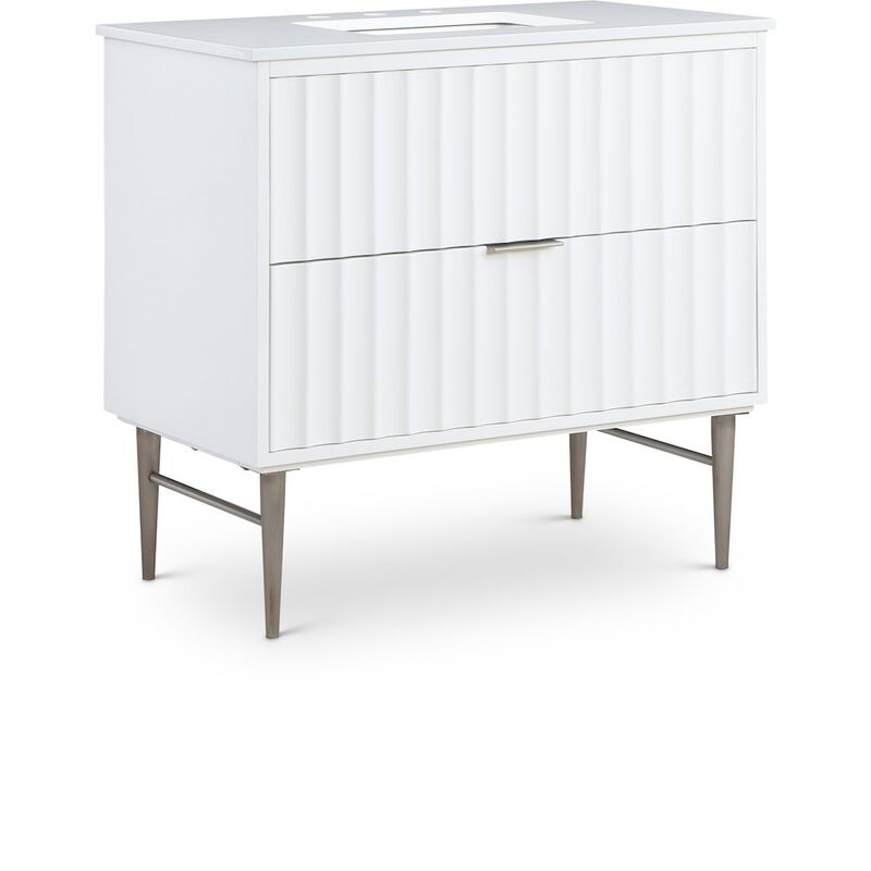 Meridian Furniture Modernist White Bathroom Vanity