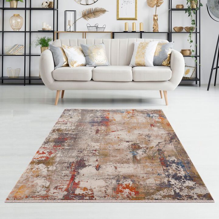 LR Home Holi Durable Performance Area Rug Indoor
