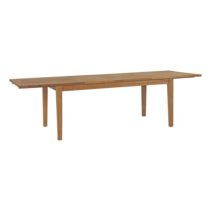 Eleni 89-Inch Outdoor Patio Teak Wood Dining Table